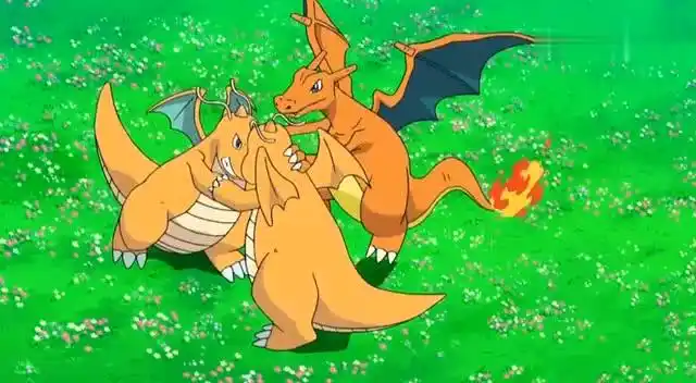 神奇宝贝两只快龙打架的原因竟是这样,为何喷火龙不予理睬