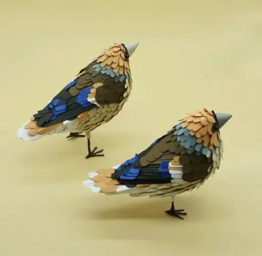 跃然于纸上360度无死角的纸雕鸟儿