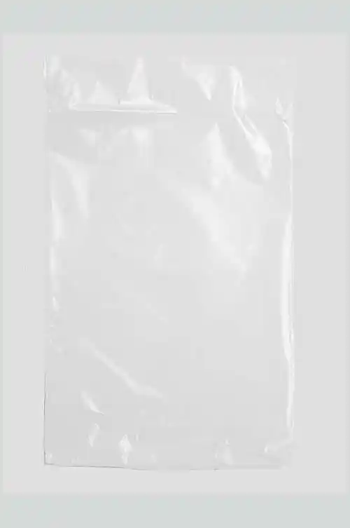 透明袋子褶皱标签胶贴样机效果图