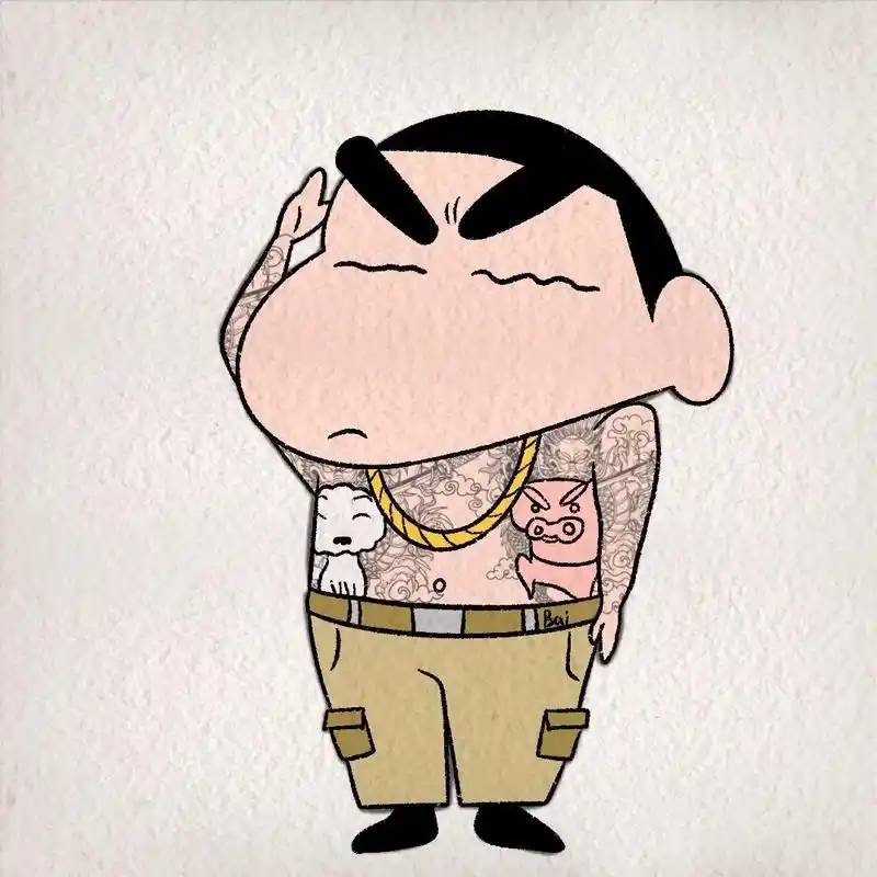 艾特你的好朋友给你画.社会我新哥,人狠话不多 #可爱头像 # - 抖音