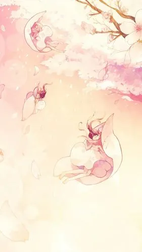 二次元,动漫,女生,头像,卡通,插画,人物,唯美,壁纸,樱花,可爱