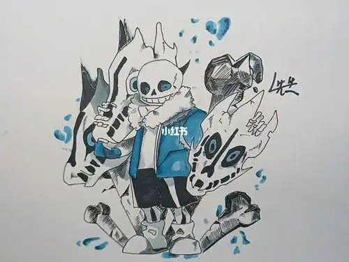 100种传说之下sans的画法,最帅也很难画的sans