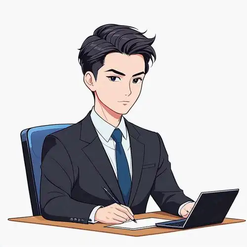 职业头像|男律师公正之光专属手绘卡通头像