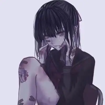 动漫黑暗冷酷系少女头像超级好看的压抑动漫头像图片