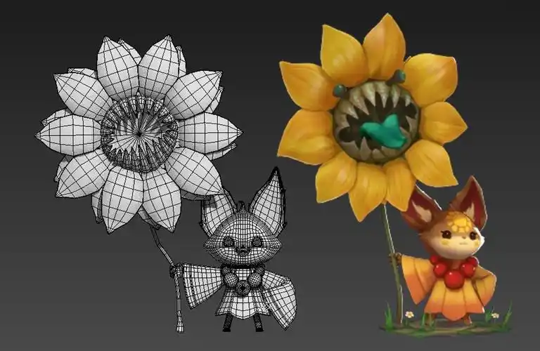 3dmax期末作业卡通角色"狐狸法师",教你三小时轻松搞定!