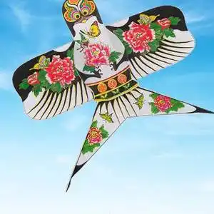 传统手工艺竹子彩色烫金古风沙燕风筝中国风拍摄道具装饰精品礼品