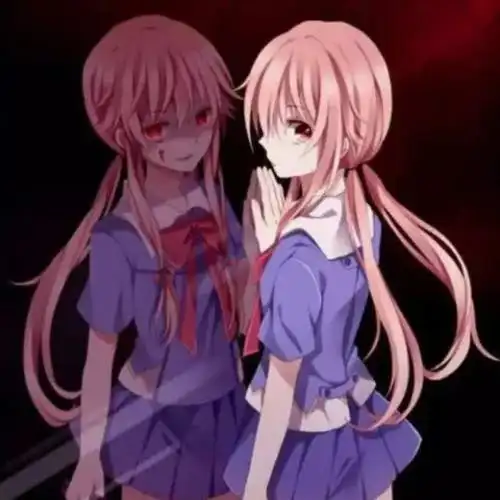 恐怖黑暗系动漫女生头像图片