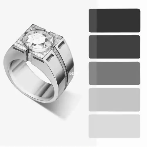 ipad戒指手绘步骤金属质感画法