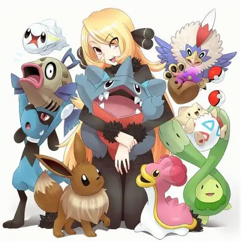 谁能给我几张宠物小精灵神奥联盟冠军希罗娜的图片