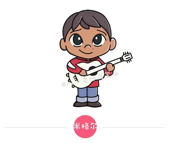 骷髅头的简笔画,《寻梦环游记》简笔画如何画跳舞的小骷髅和弹吉他的