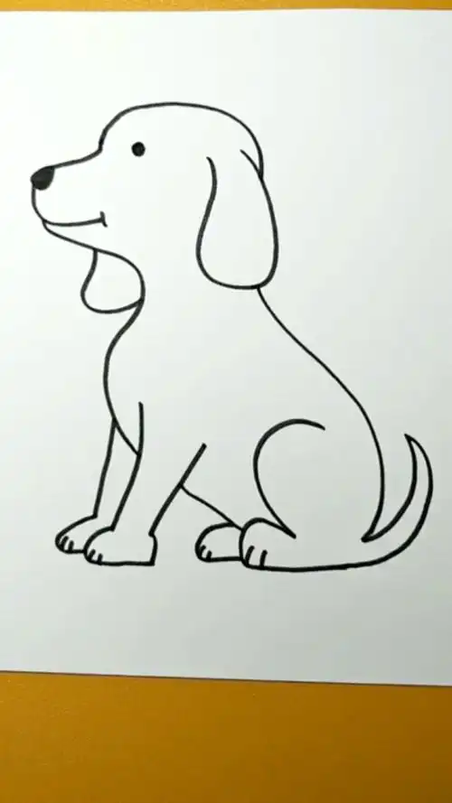 简笔画教程分享十秒钟画出小狗狗简单易学哦