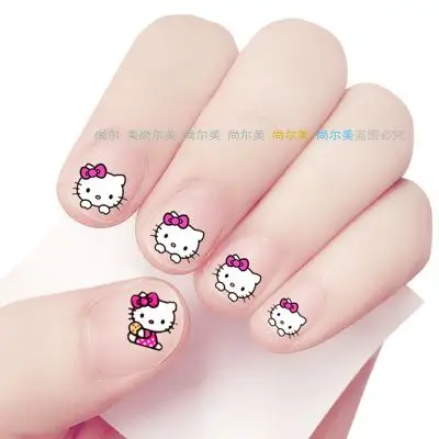 韩国儿童指甲贴蝴蝶结爱心指甲贴纸贴花片小孩环保防水无毒指甲贴