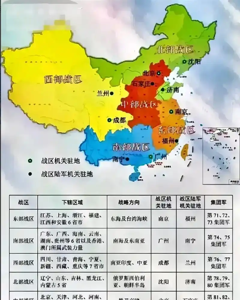 中国五个战区中,南部战区任务最重,压力最大,尤其是海军要加强,整个