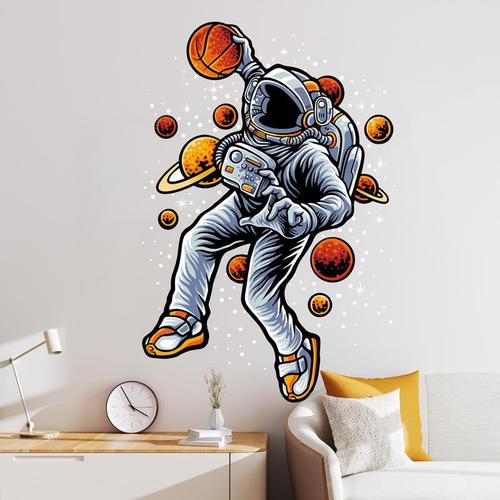 ins风太空人宇航员贴纸玻璃儿童房间布置宿舍装饰墙贴自粘墙面