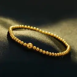 chowtaifook周大福传承系列f220149足金小圆珠手链约57g