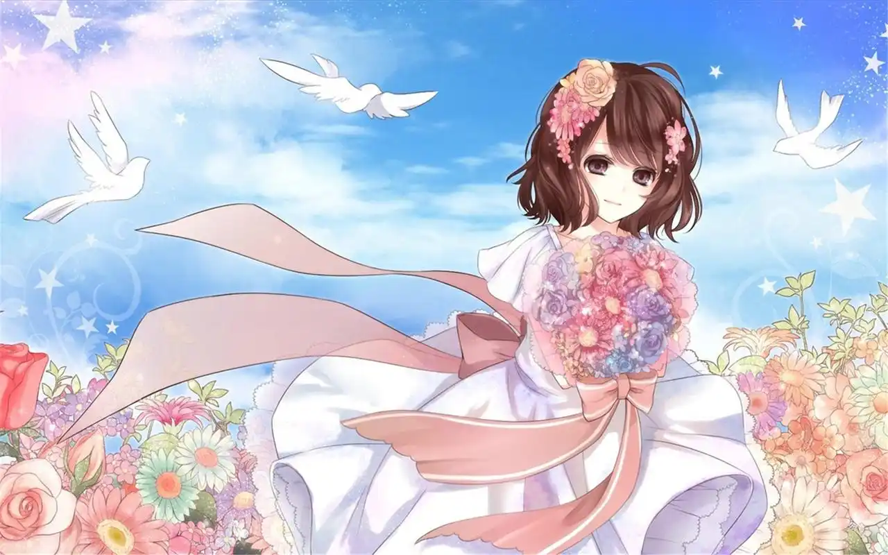 唯美小清新桌面壁纸(二)高清大图预览1920x1200_卡通动漫下载_美桌网