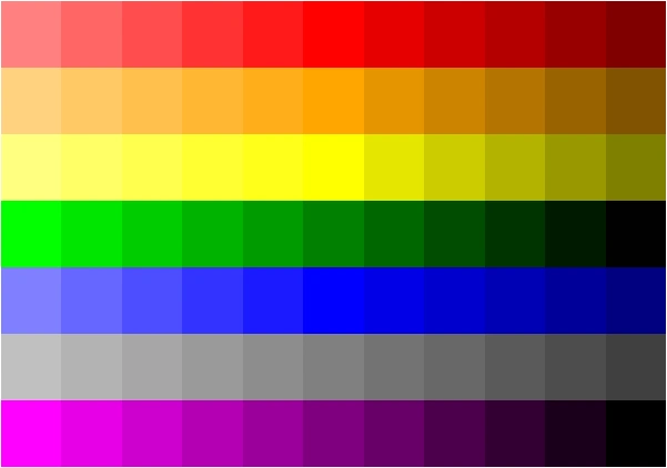 七色板由七种颜色组成,分别