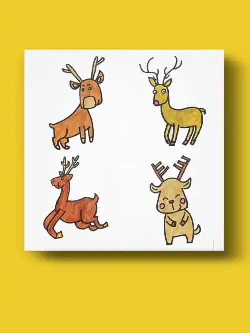 麋鹿简笔画教程