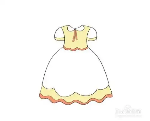 怎么画美丽长裙-百度经验