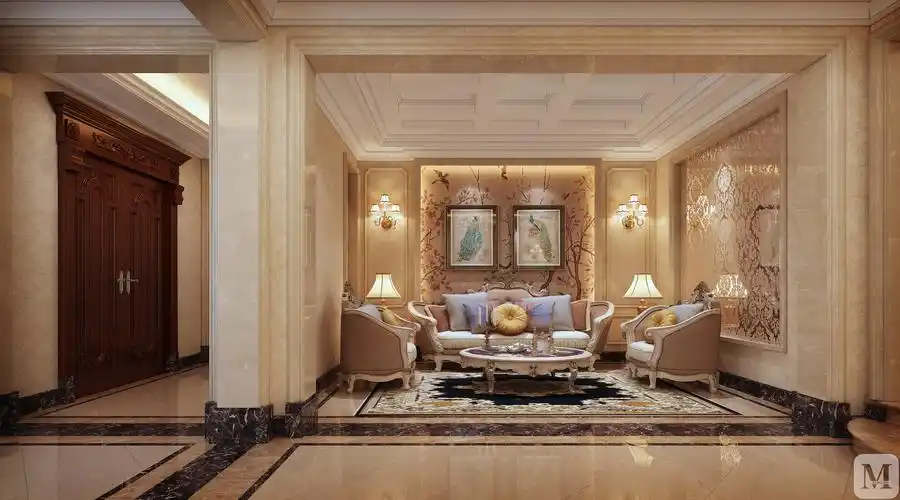 3万370㎡美式复式装修香山别墅美式风格