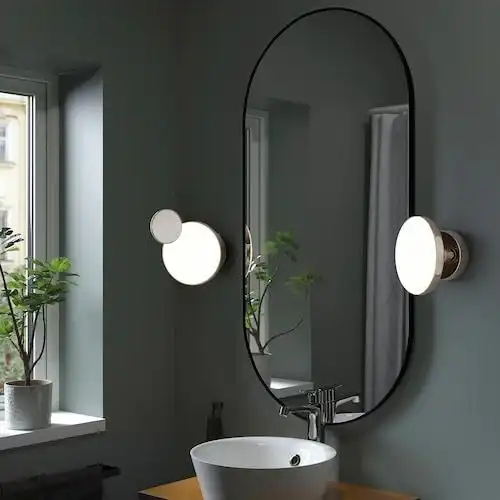 宜家kabomba 卡邦巴 led带镜壁灯 可调光的 镀铬/带有光泽 905.024.