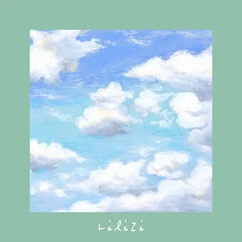 96油画棒分享—治愈系蓝天白云-荔荔籽
