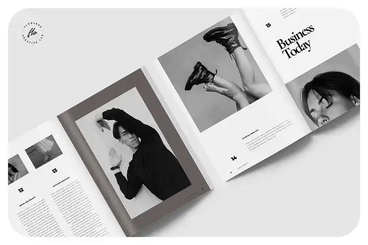 简约摄影作品集图文排版画册设计indd模板lindseylifestylemagazine