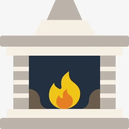 圣诞卡通手绘圣诞老人号火炉