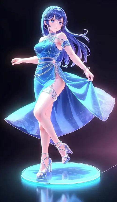 蓝发蓝瞳美少女! | 无界ai