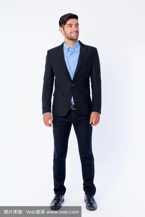 全身像,幸福,男商人,络腮胡子,青年人