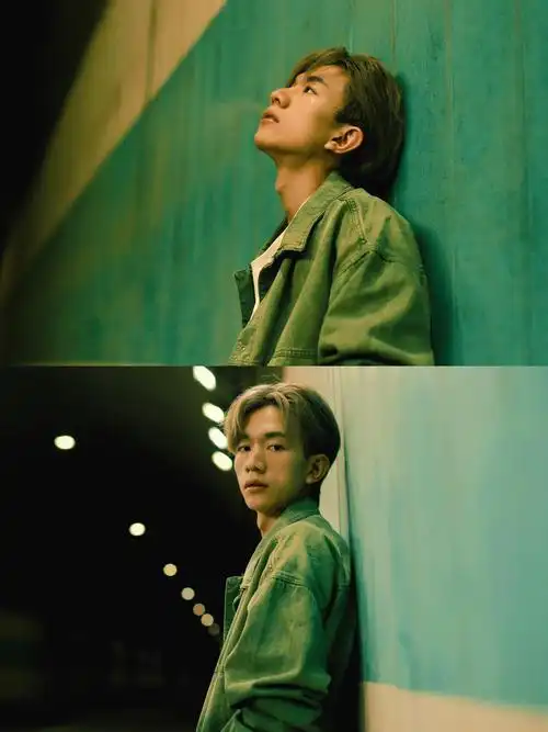 男生隧道写真朋友圈说有点像易烊千玺04