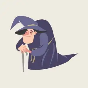 动画片风格的老巫婆照片