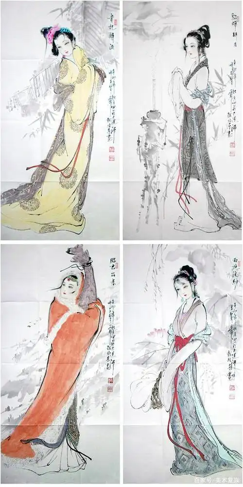 古代四大美女究竟有多美?画家笔下国画仕女图向您展示她们的风采