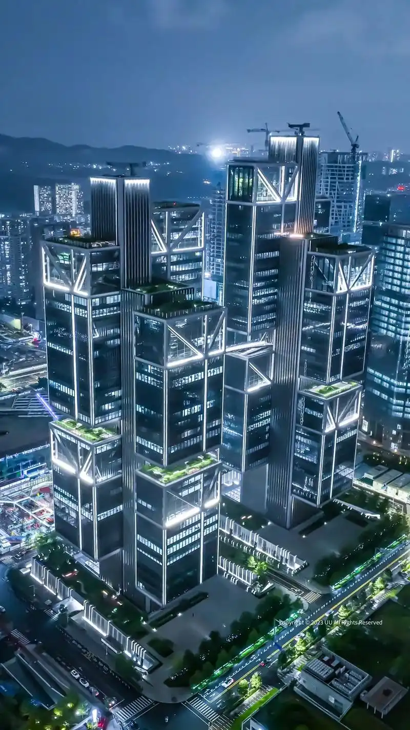 非常具有科幻感的建筑- dji天空之城!#深圳 #航拍 #摄 - 抖音