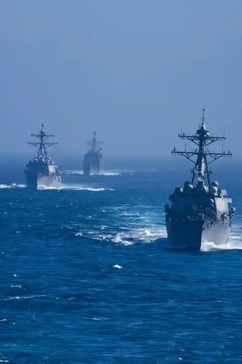 美军航母战斗群编队.