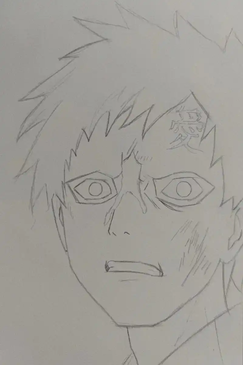 手绘我爱罗.#画画 #绘画过程 #火影忍者 #我爱罗 艾特他 - 抖音