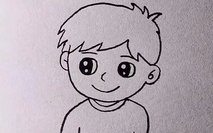 【爱上简笔画】今天是小男孩简笔画.