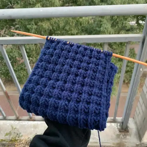 30针(7215:起针需要是二和三的倍数哦6015)围巾织法是双螺纹