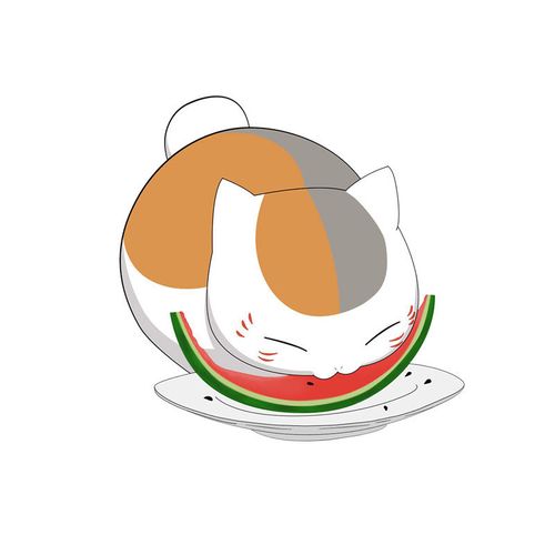 猫咪老师夏目友人帐车贴划痕遮挡动漫二次元反光贴纸卡通猫咪贴纸