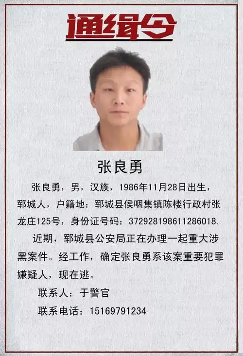 通缉令!刚刚,菏泽警方公开通缉20名在逃人员,全部涉及重大涉黑案件!