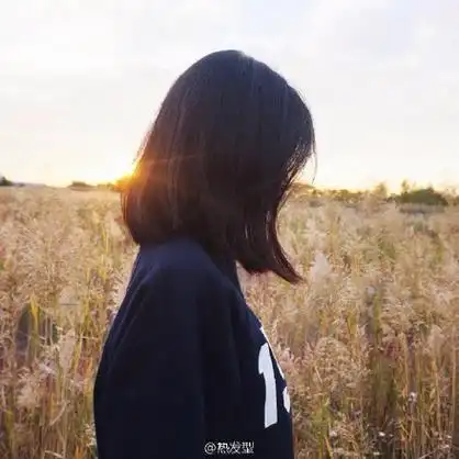 微信头像侧脸女唯美短发 女生头像图片大全 -【爱个性】