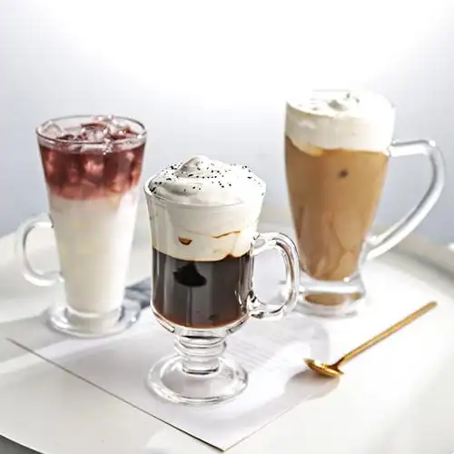 带把拿铁爱尔兰咖啡杯热红酒杯饮料杯玻璃水杯冰咖啡杯鸡尾酒杯冰