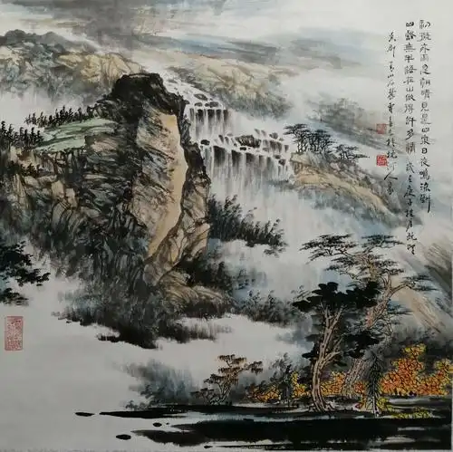 "庆国庆,小康颂"画展(部分山水画作品)