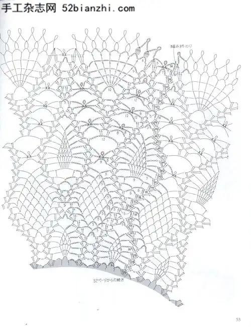 居家浪漫软装之圆形全棉钩针蕾丝桌布图解教程