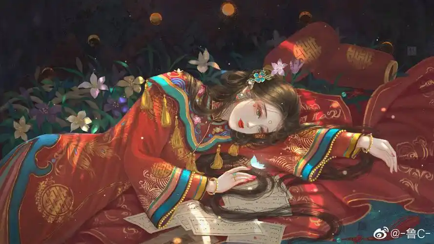 让你一眼就惊艳的古风美人图_插画_大佬_牛哇