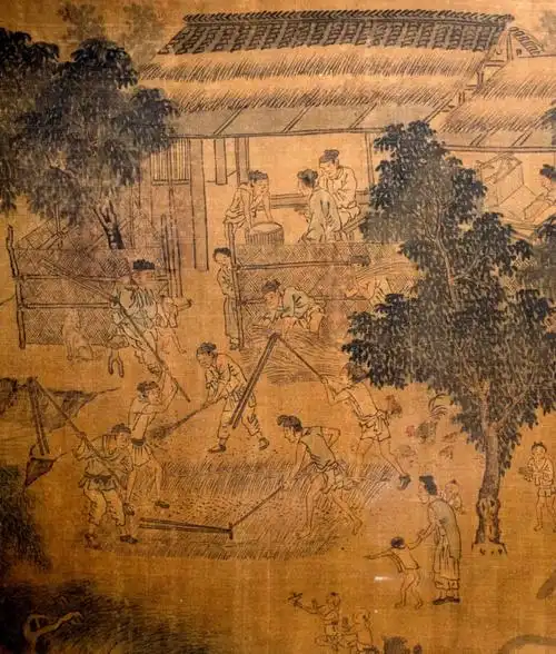 石渠宝笈李思训耕渔图细节2