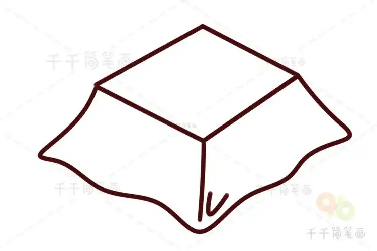 桌布简笔画简单易学