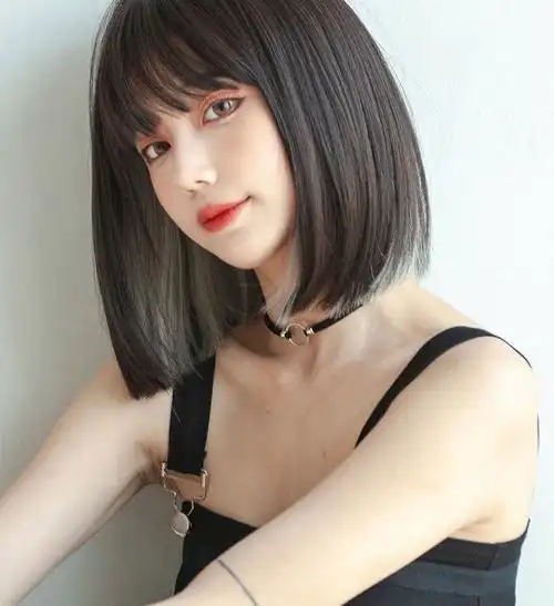 魔都lisa同款假发短发女网红bobo头短直发全头套挂耳染锁骨漫画假发套