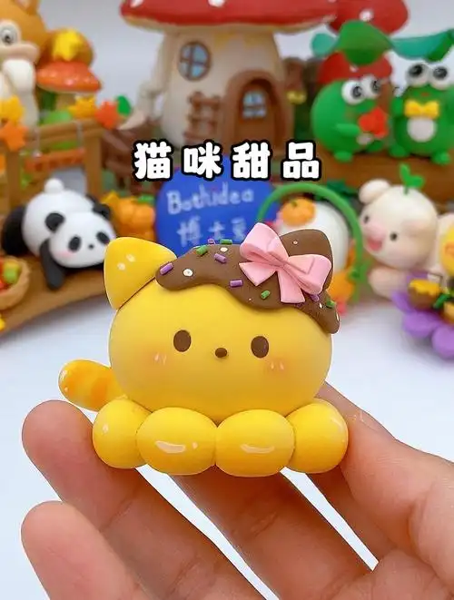 猫咪甜品|粘土教程