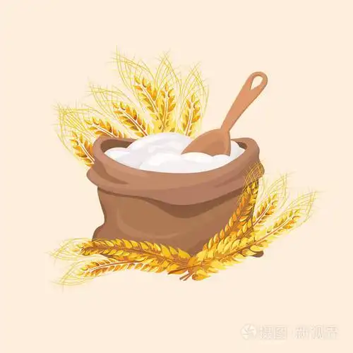 全包面粉与小麦耳朵.矢量插图插画-正版商用图片02cin5-摄图新视界